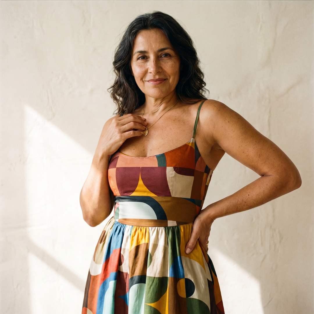 Marcelina | Vestido Midi Geométrico