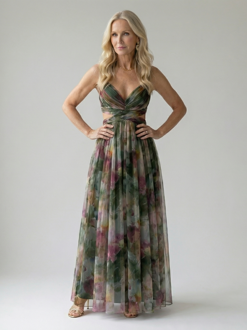 Isel | Vestido maxi cruzado suave