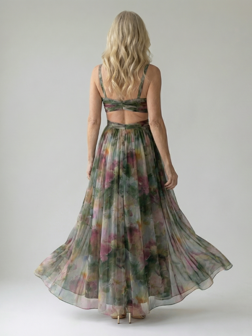 Isel | Vestido maxi cruzado suave