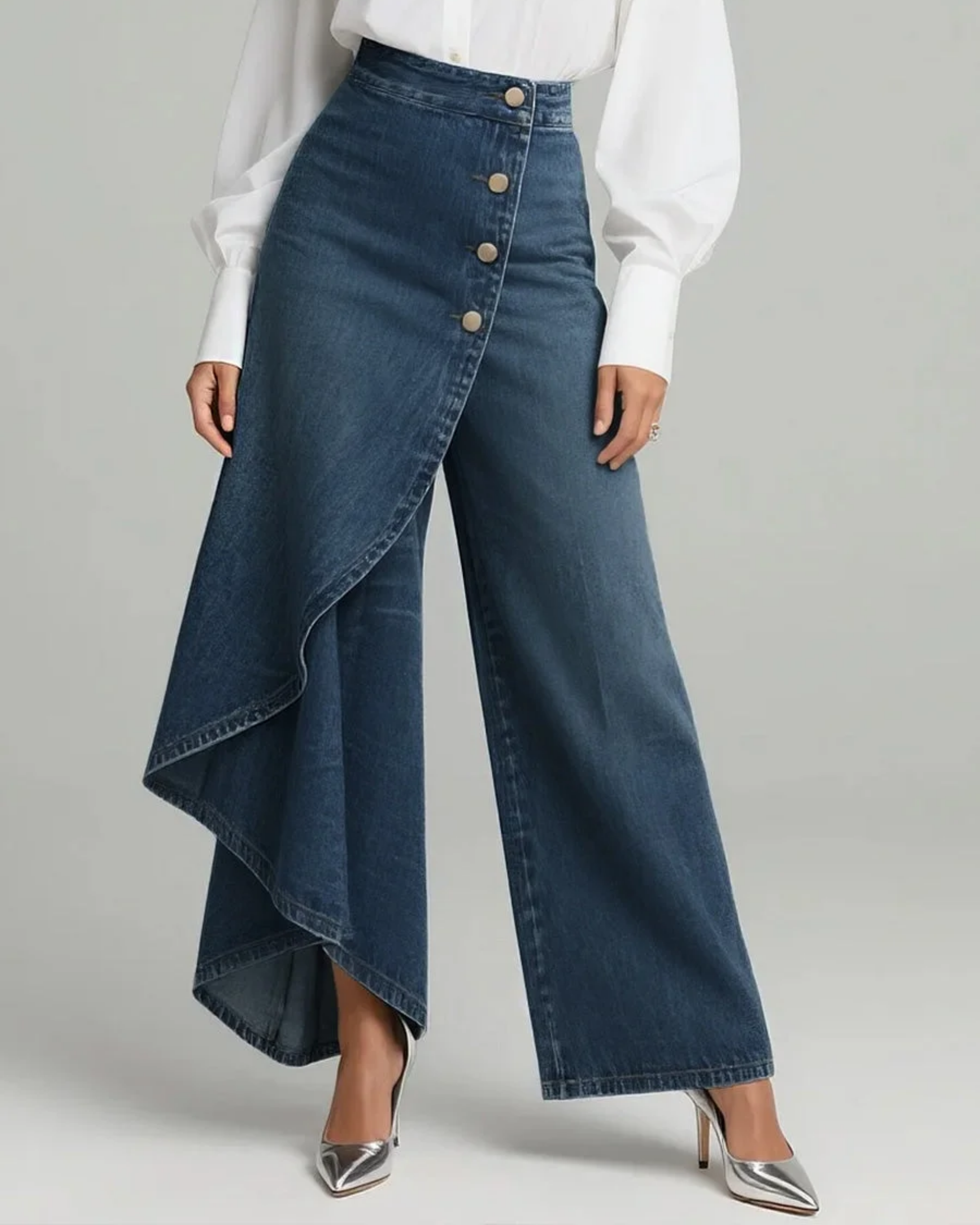 Audrey | Pantalón Denim Cruzado