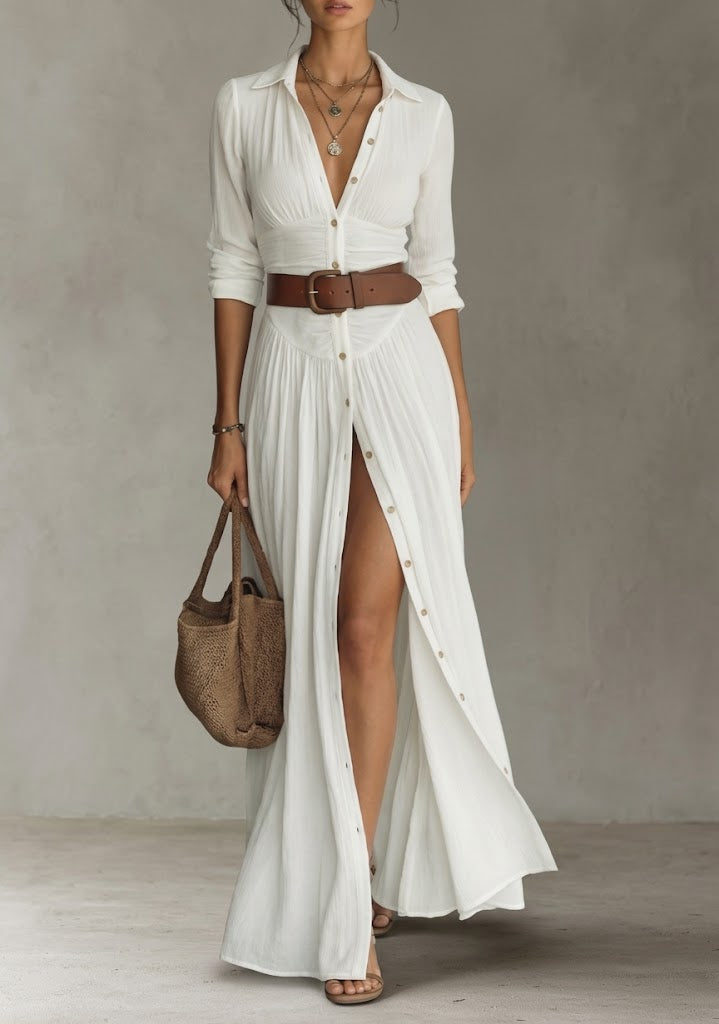 Marina | Vestido Maxi de Lino