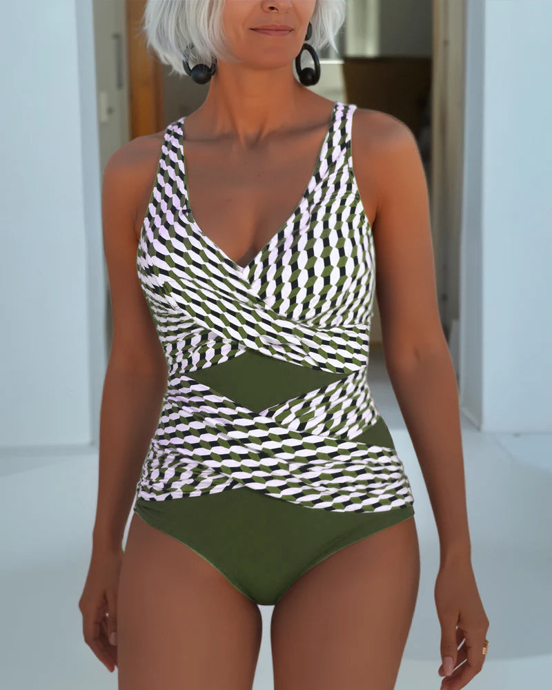 Bañador Con Corte Cruzado Para Estilo Relajado De Resort