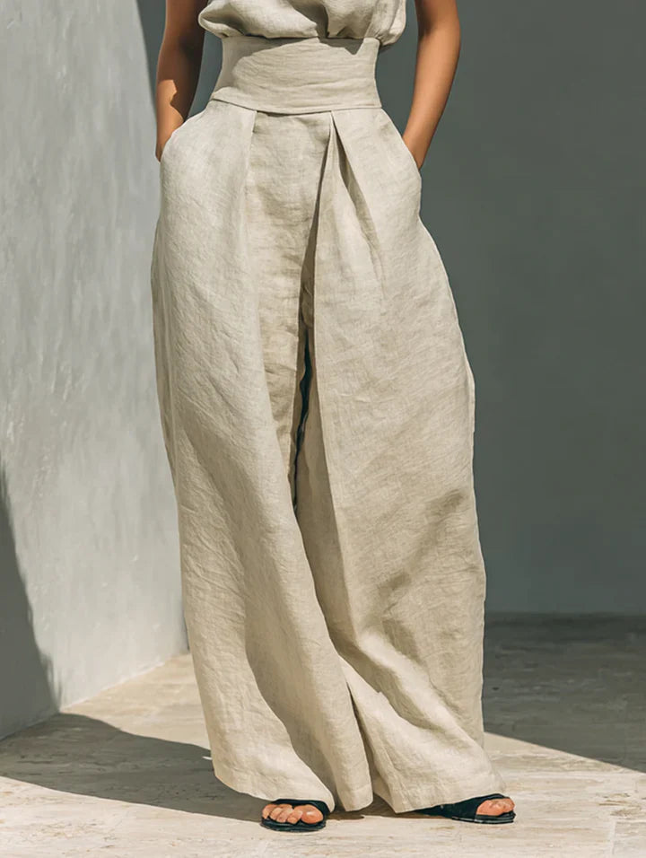 Flor™ | Conjunto minimalista de algodón y lino para mujer