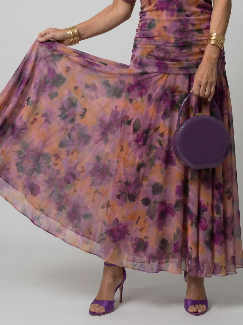 Calen | Vestido midi fluido con hombros descubiertos