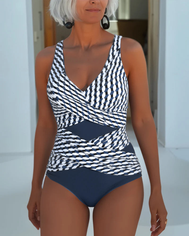 Bañador Con Corte Cruzado Para Estilo Relajado De Resort