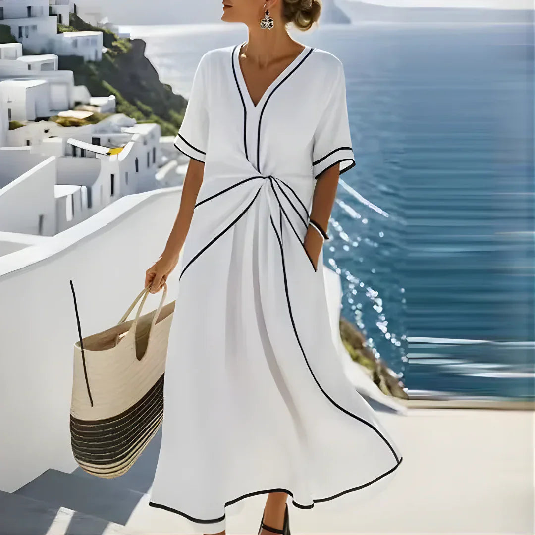 Athena | Vestido Maxi Drapeado