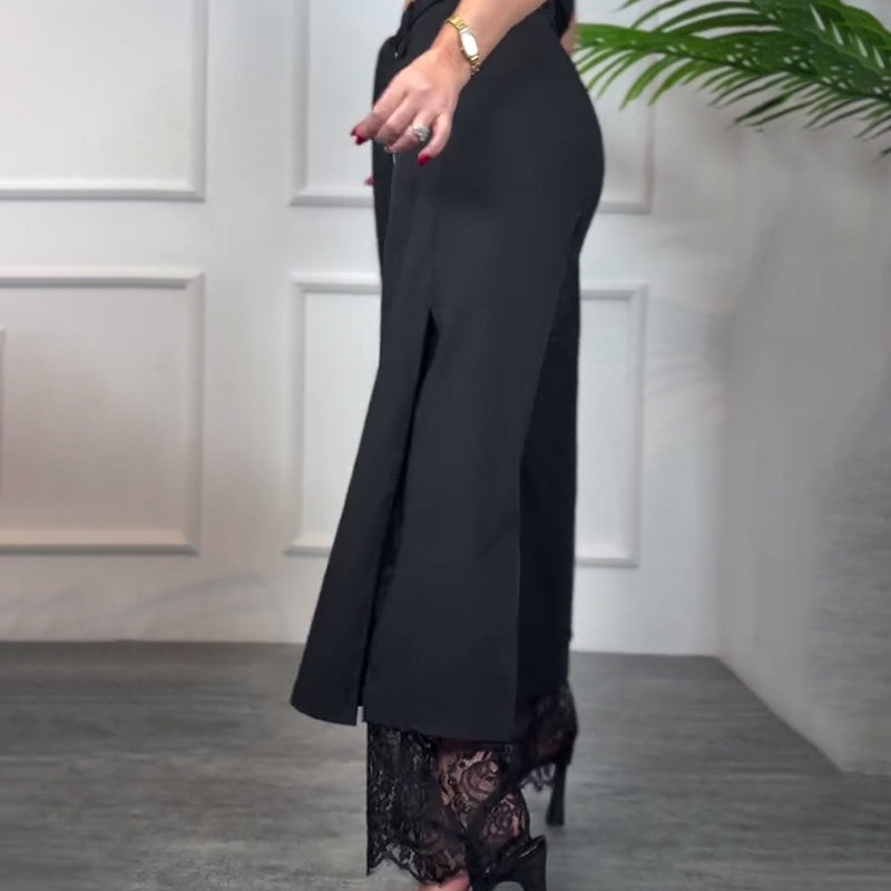 Angélique | Pantalones fluidos chic con encaje