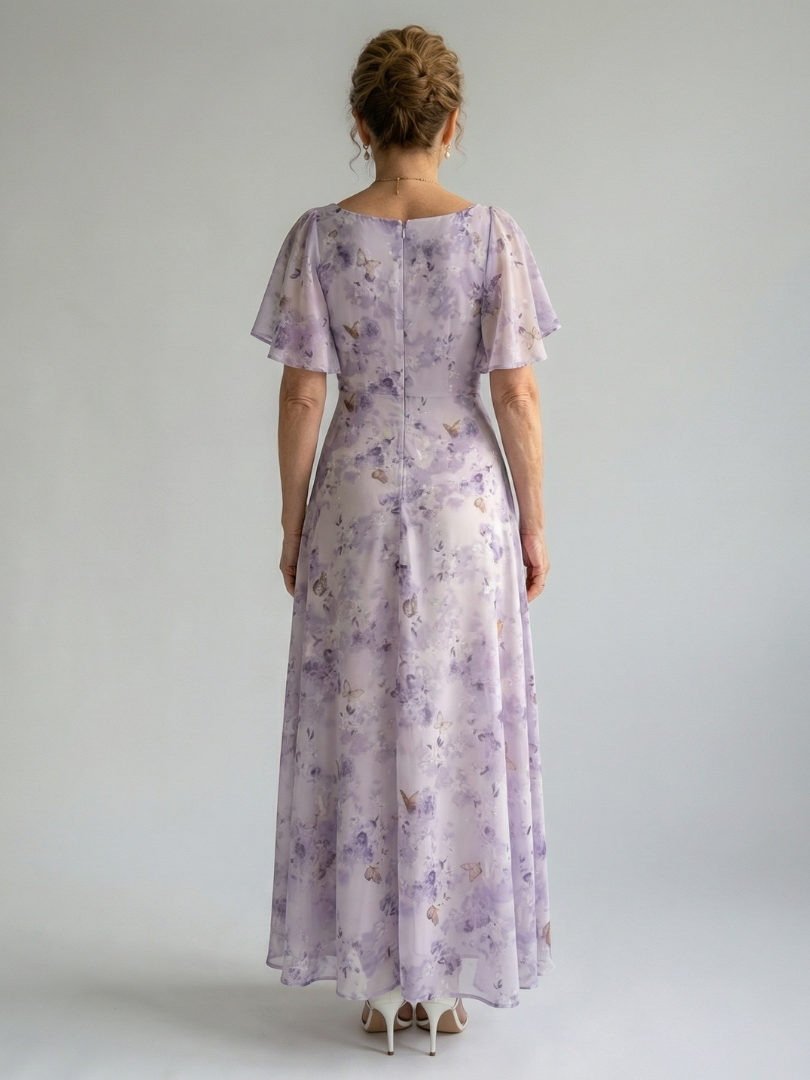 Vaelis | Vestido midi con manga mariposa