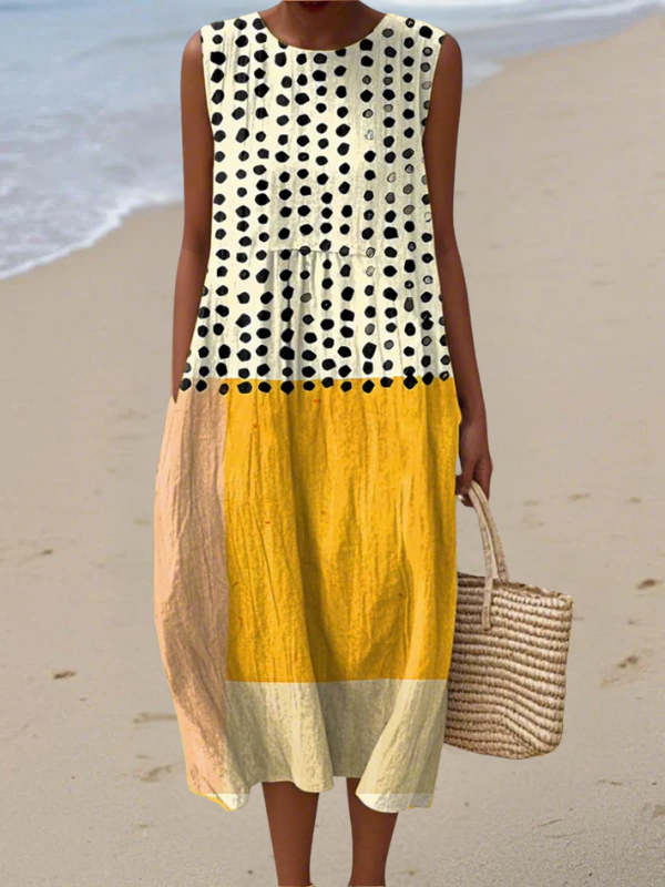 Lea | Vestido Estampado de Verano Sin Mangas