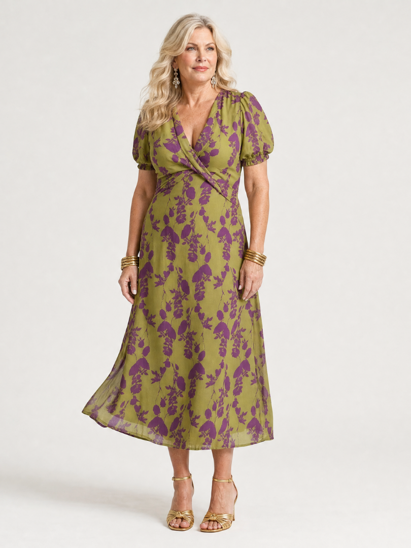 Virel | Vestido midi floral relajado