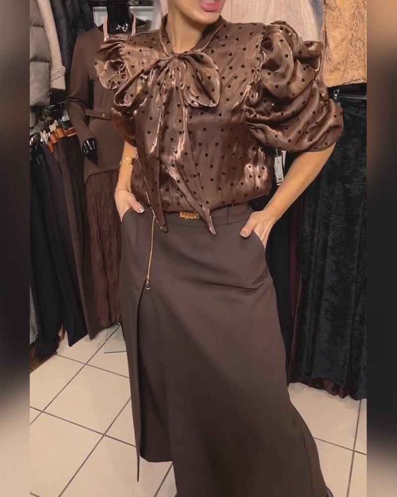 Pantalones casuales elegantes con cremallera