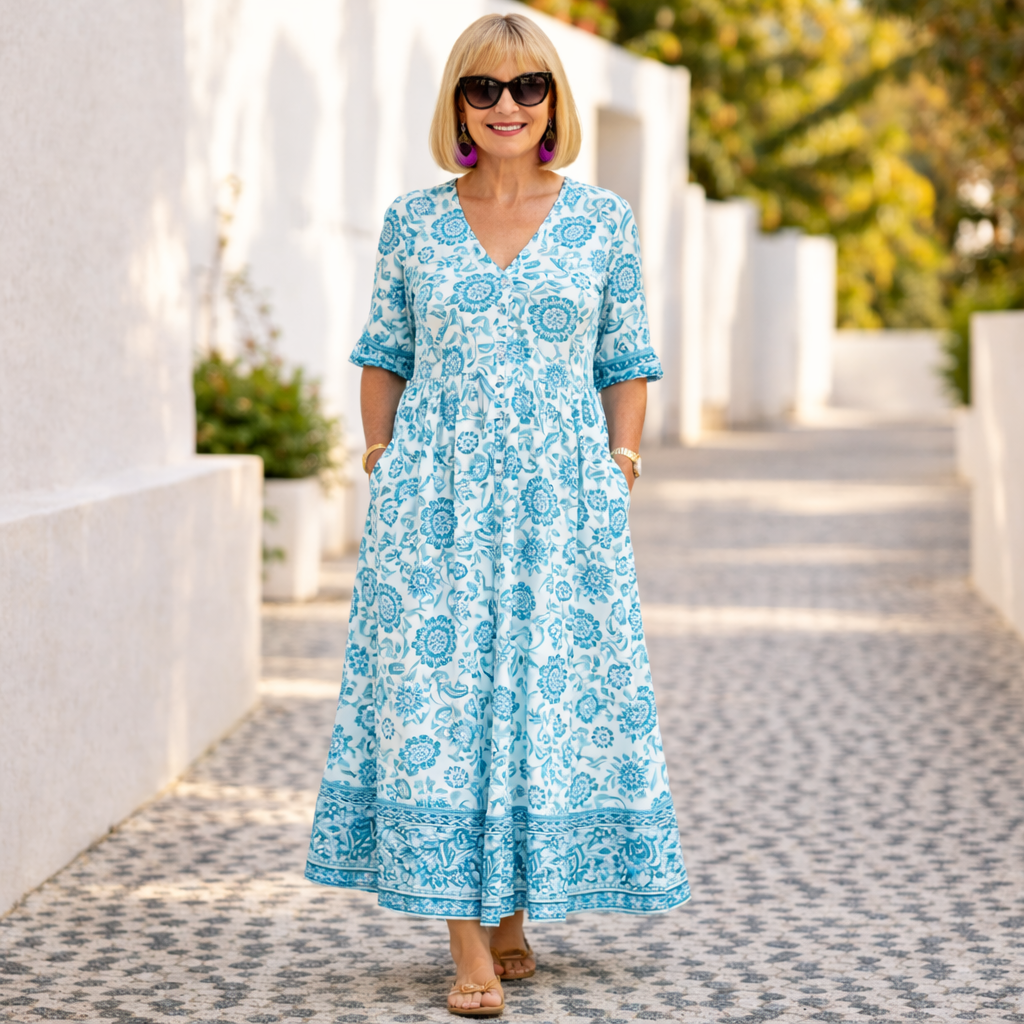 Elly | Vestido floral elegante con vibra primaveral