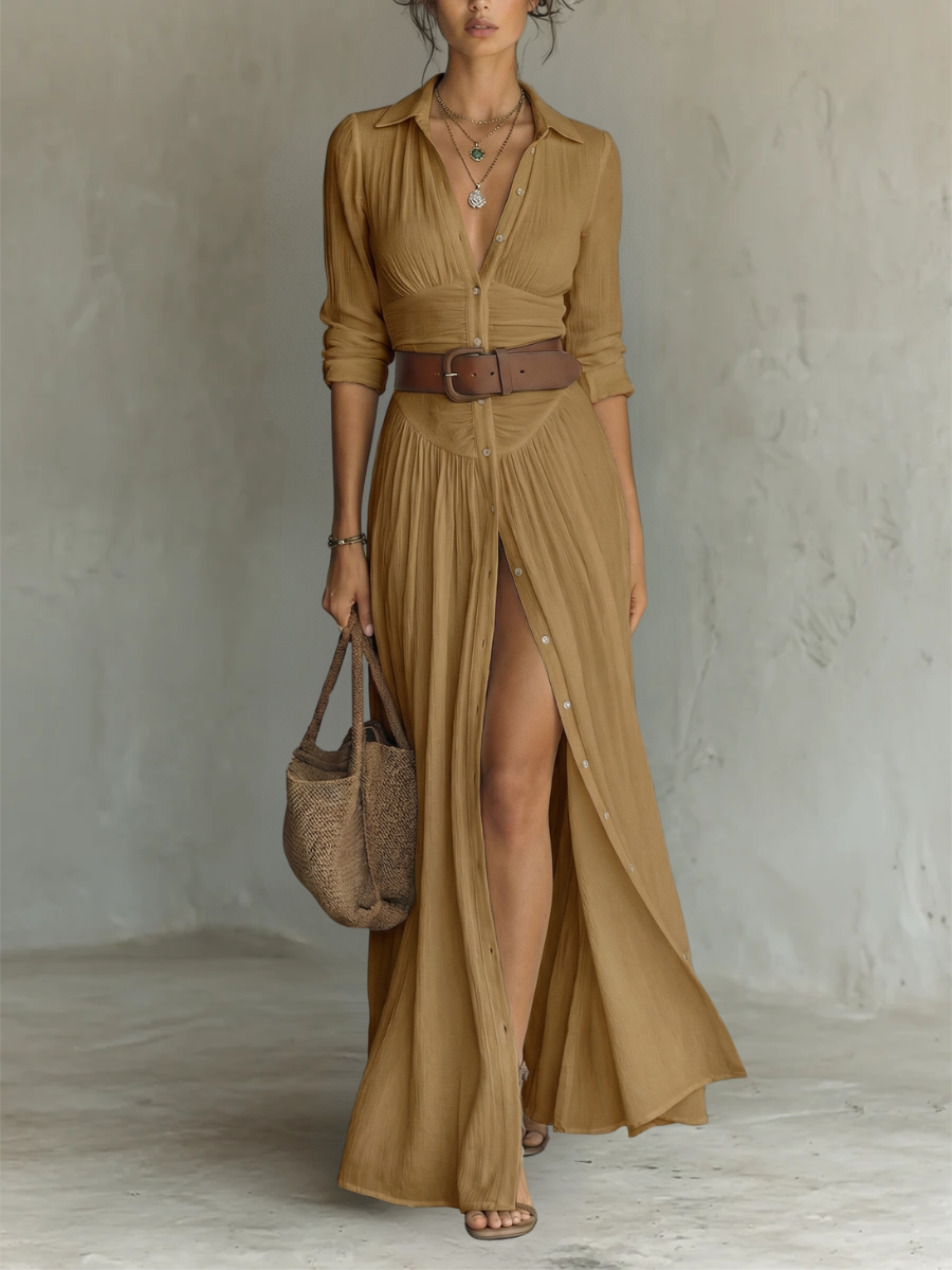 Marina | Vestido Maxi de Lino
