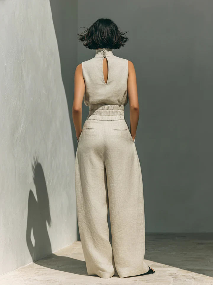 Flor™ | Conjunto minimalista de algodón y lino para mujer
