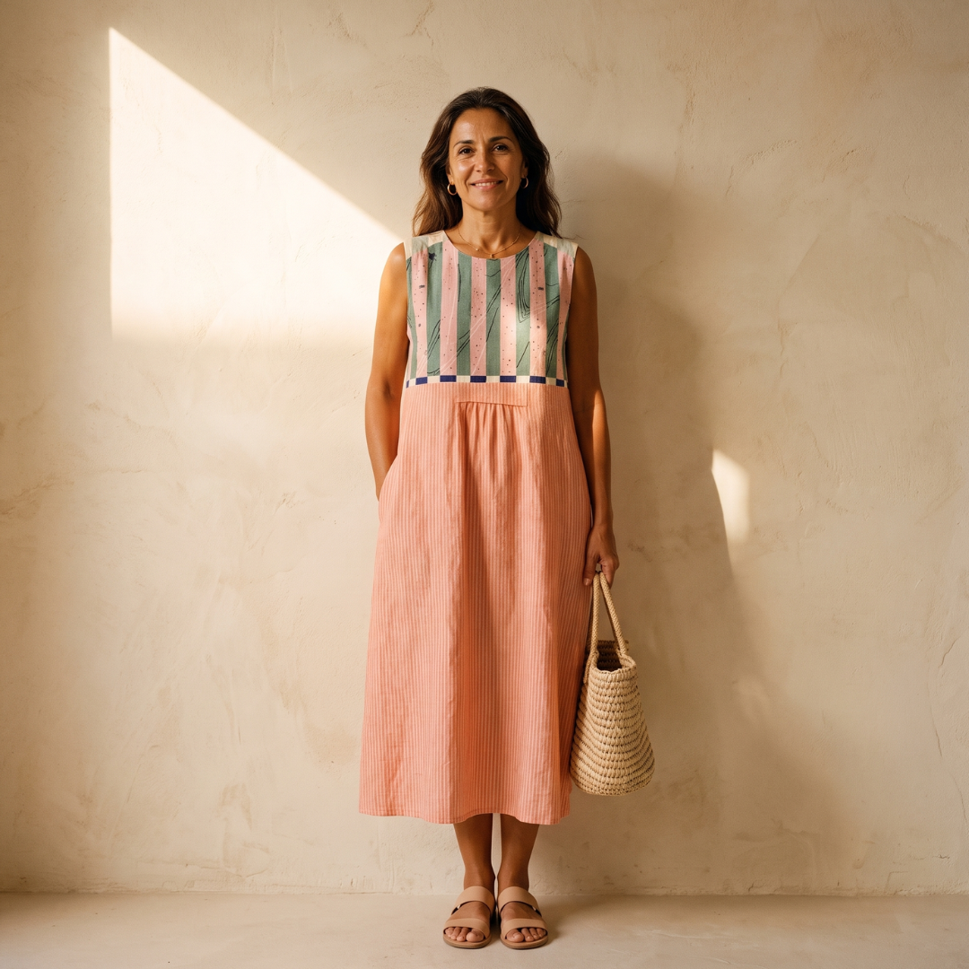 Lilia | Vestido Estampado de Verano Sin Mangas