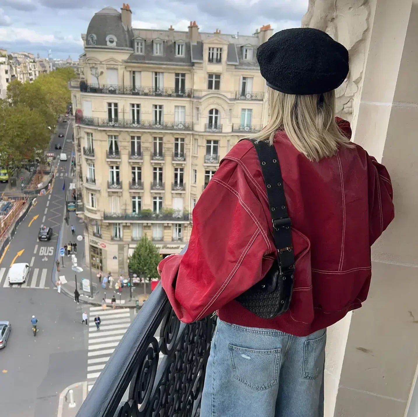 Faye™ - Chaqueta de cuero oversized