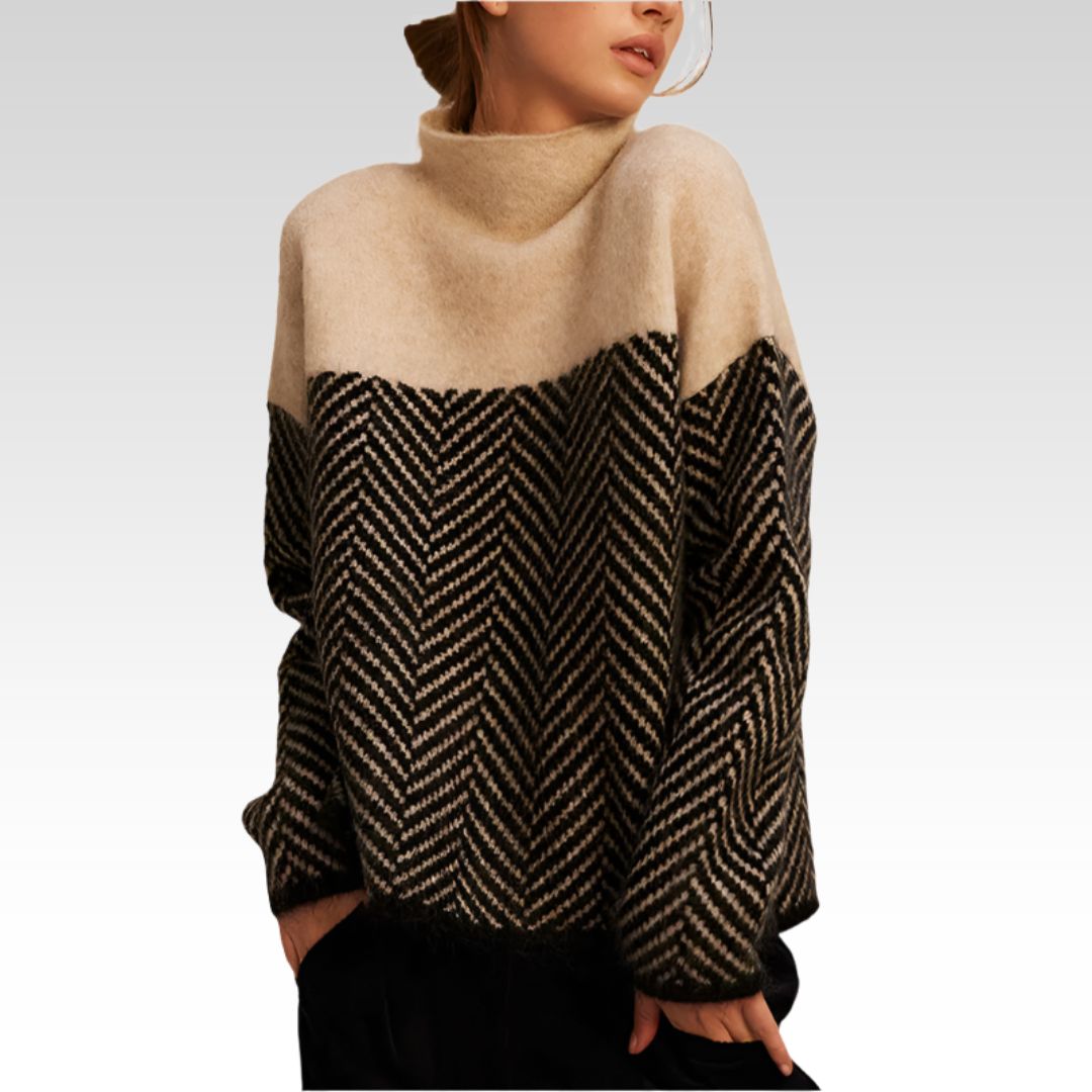 ADELIE | Jersey de cuello alto de punto fino de alta calidad