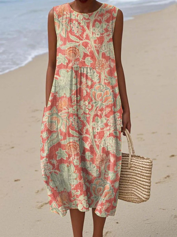 Raya | Vestido Estampado de Verano Sin Mangas