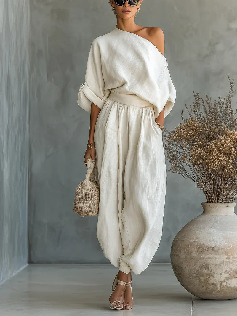 Mila™ | Conjunto de dos piezas con diseño off-shoulder