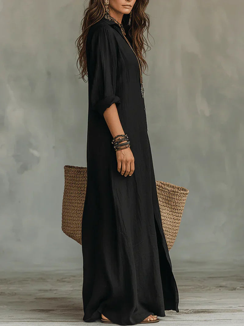 Valeria | Vestido Maxi Camisero