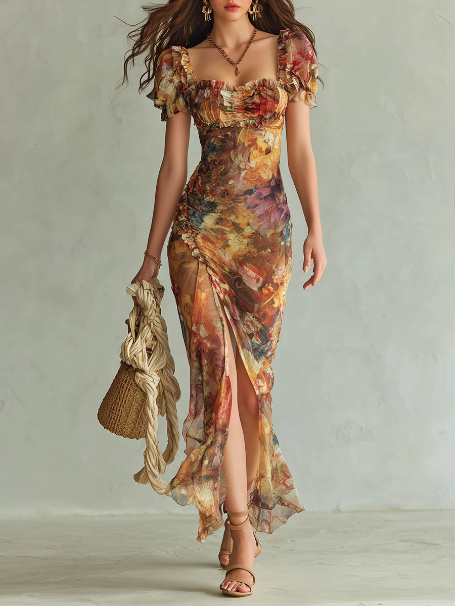 Viola | Vestido Bohemio de Chifón