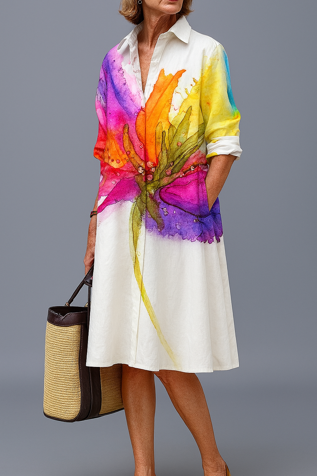 Lydia | Vestido Midi Fluido y Elegante