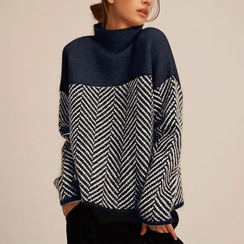 ADELIE | Jersey de cuello alto de punto fino de alta calidad