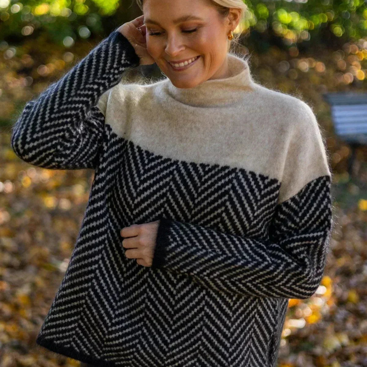 ADELIE | Jersey de cuello alto de punto fino de alta calidad