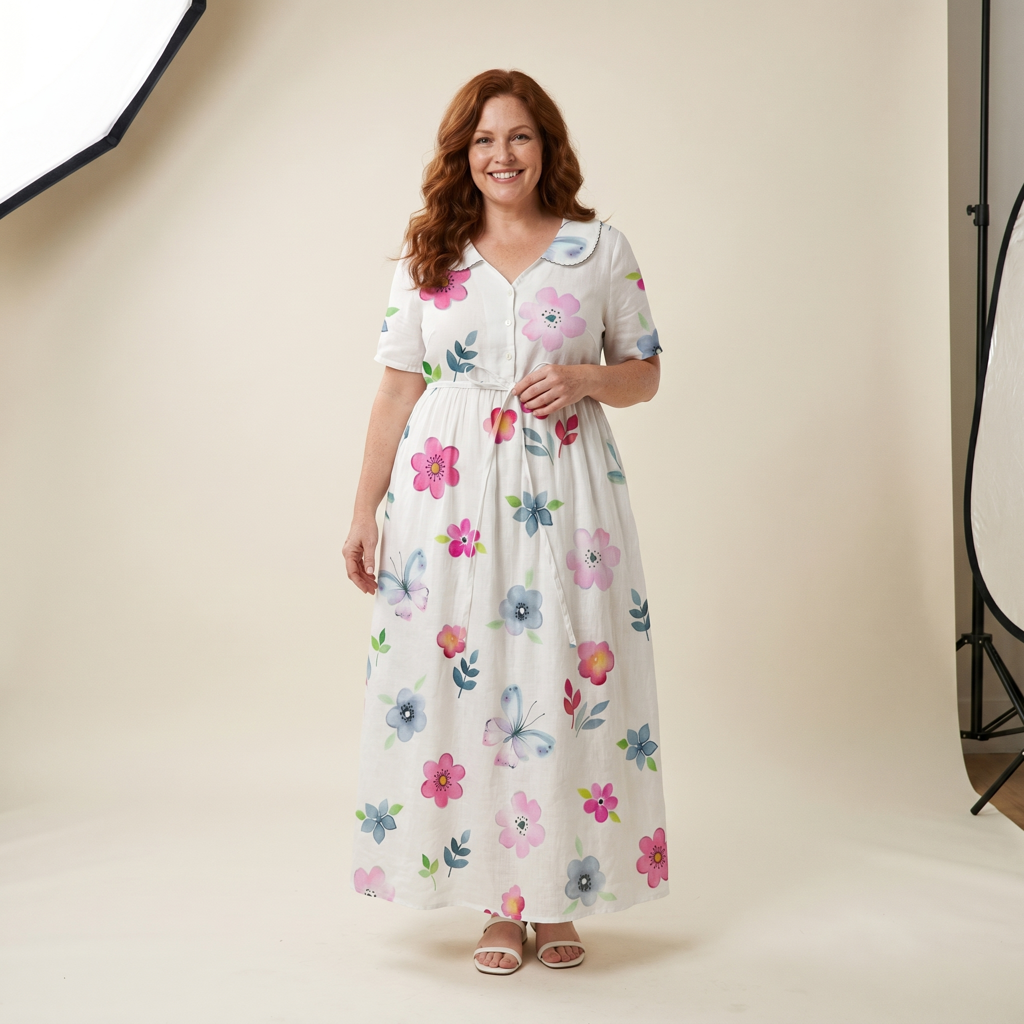 Laura | Vestidos florales favorecedores del abdomen