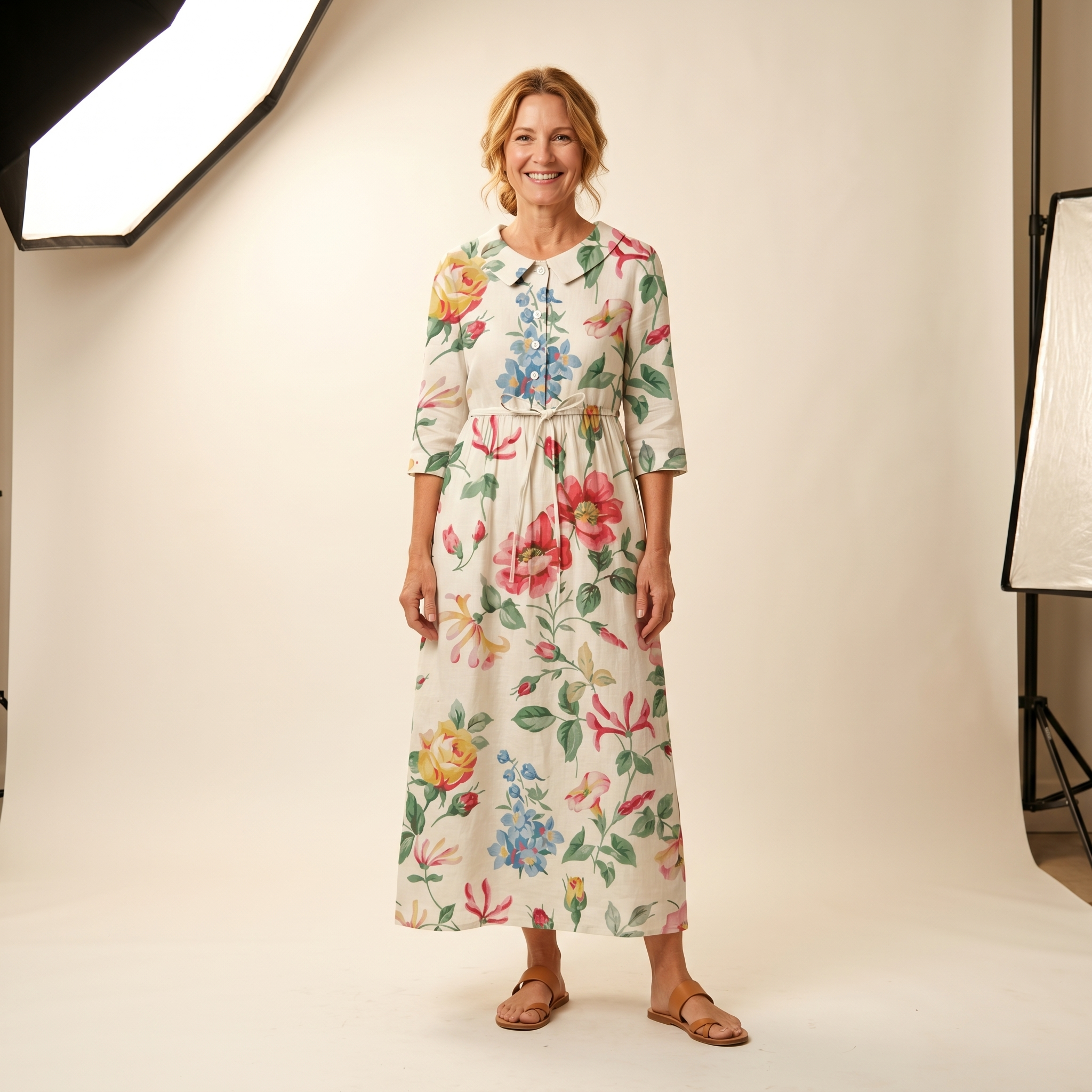Michelle | Vestidos florales favorecedores del abdomen