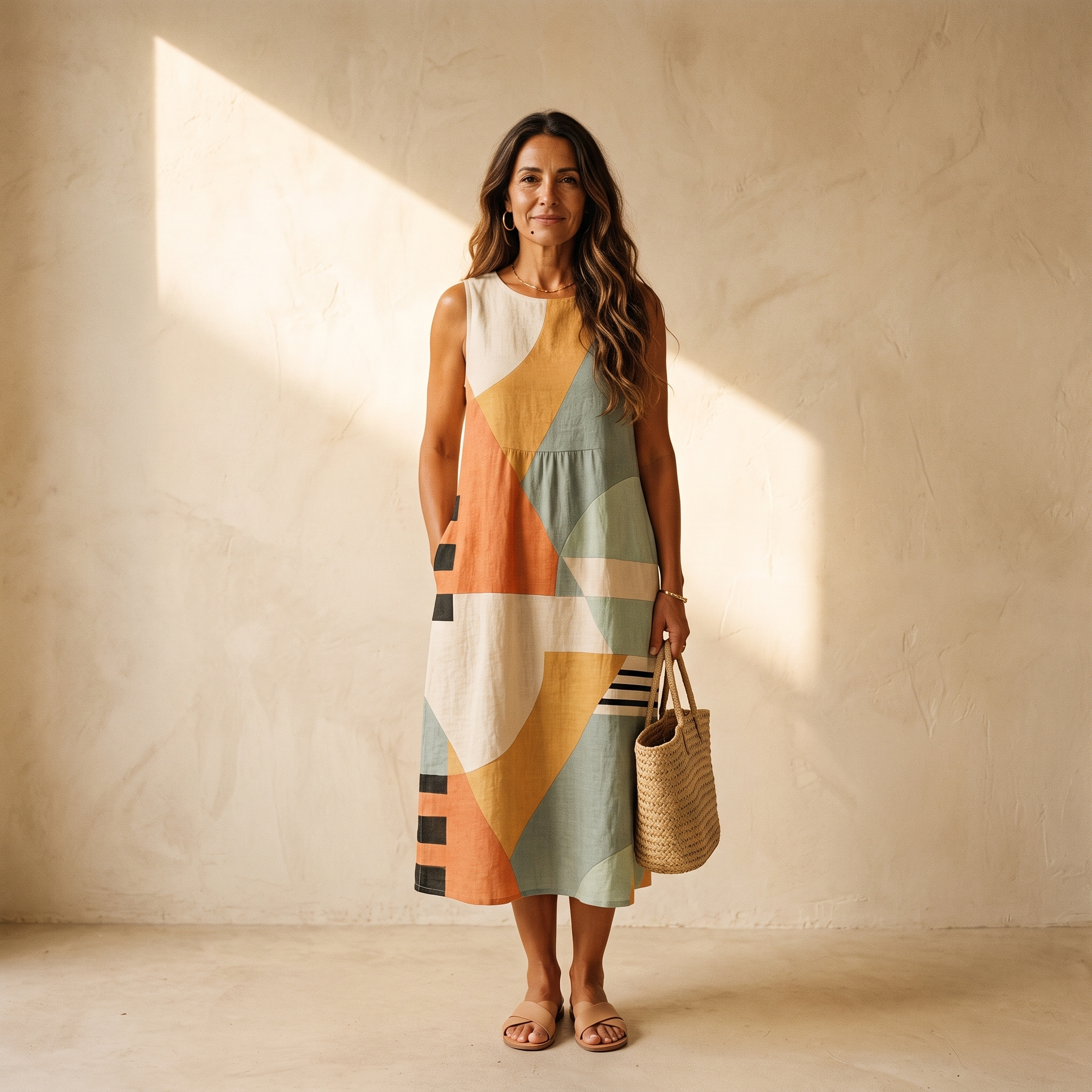 Iris | Vestido Estampado de Verano Sin Mangas