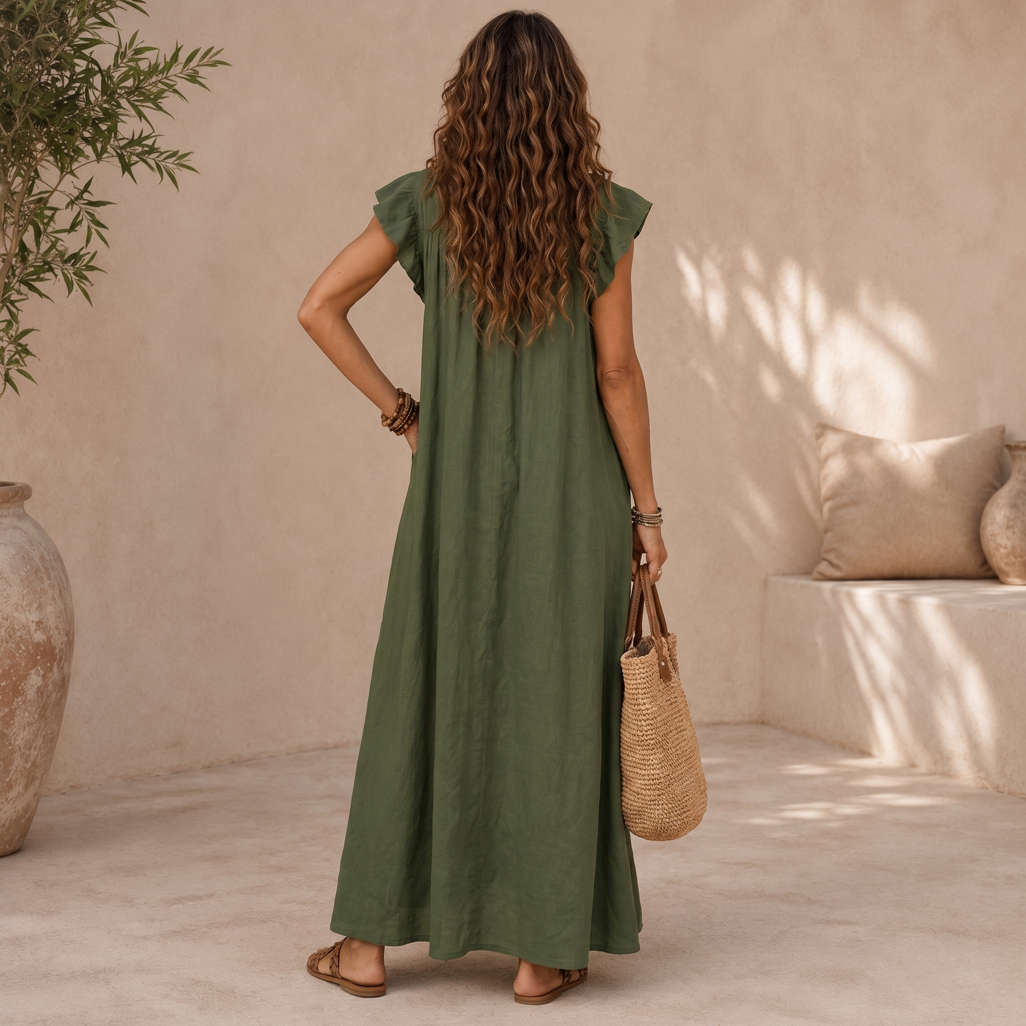 Leire | Vestido Largo Bohemio con Volantes