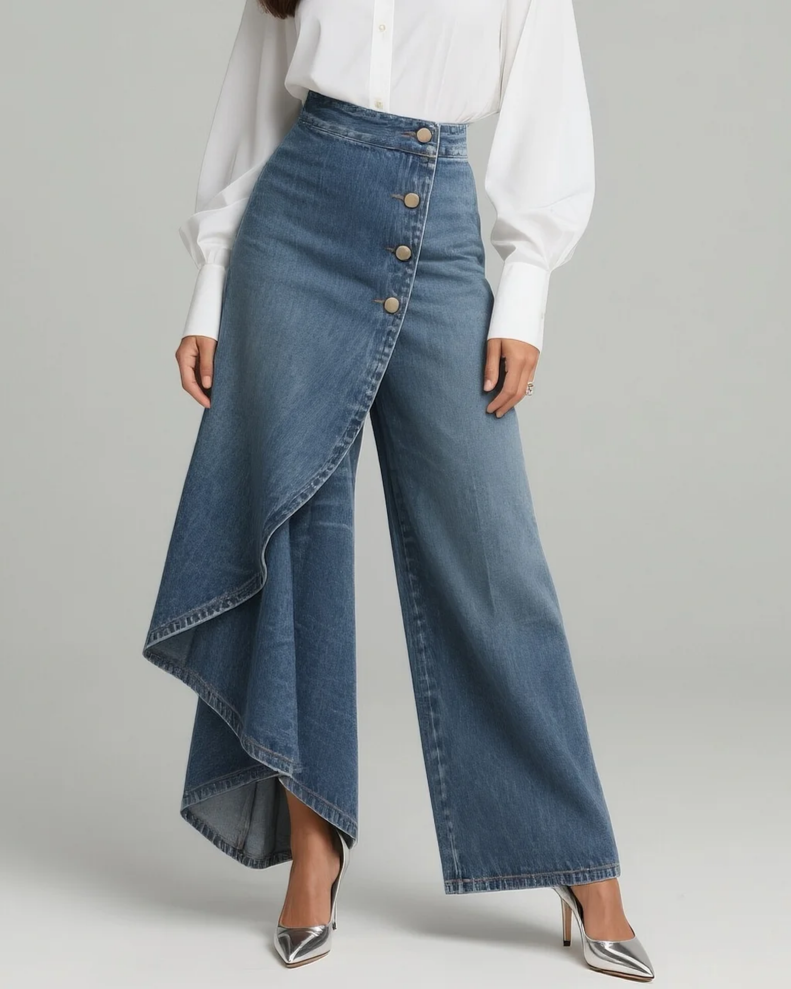 Audrey | Pantalón Denim Cruzado