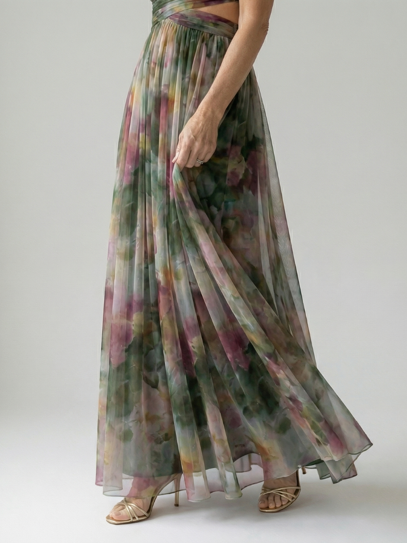 Isel | Vestido maxi cruzado suave