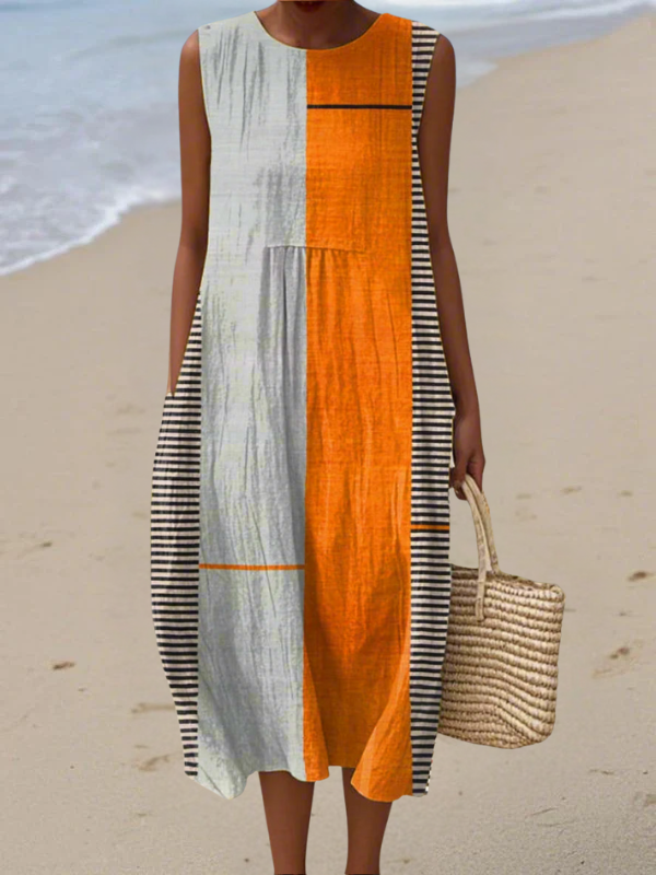 Maya | Vestido Estampado de Verano Sin Mangas