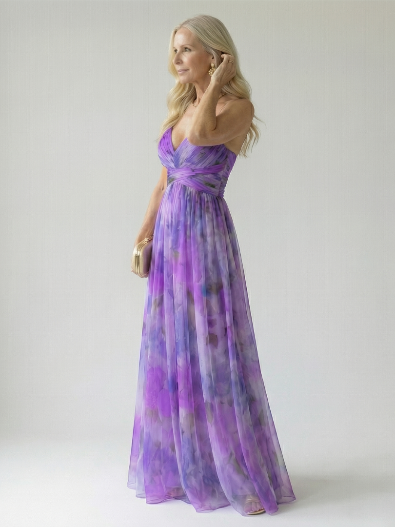 Isel | Vestido maxi cruzado suave