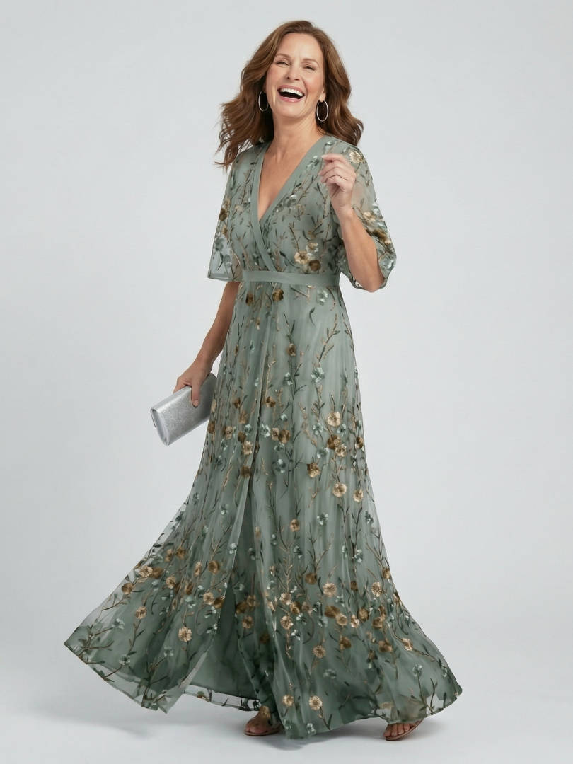 Selora | Vestido maxi halter floral fluido
