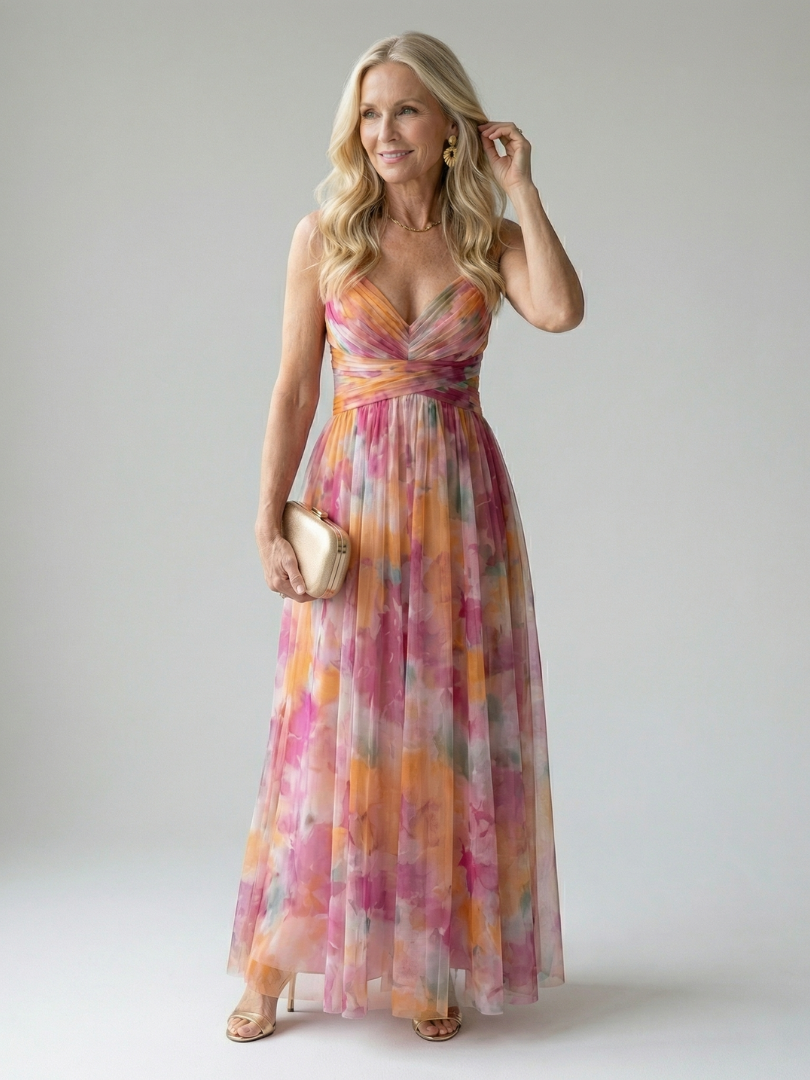 Isel | Vestido maxi cruzado suave