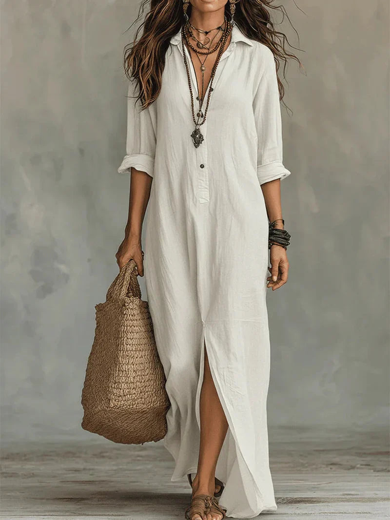 Valeria | Vestido Maxi Camisero