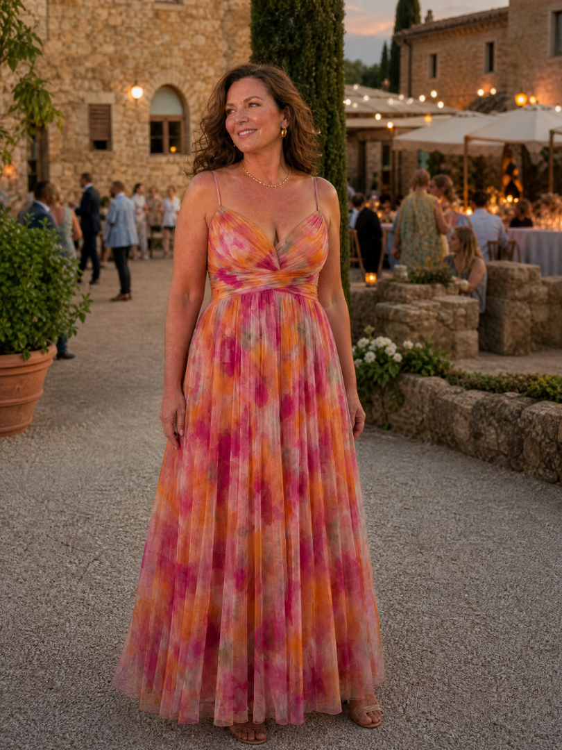 Isel | Vestido maxi cruzado suave