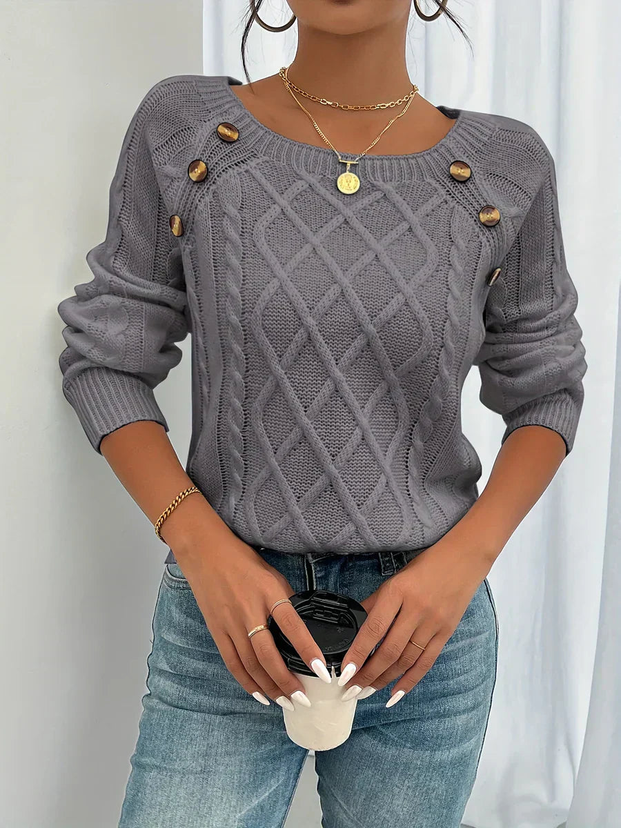 Lotte | Jersey de invierno de cable recto de lujo