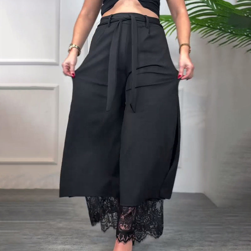 Angélique | Pantalones fluidos chic con encaje