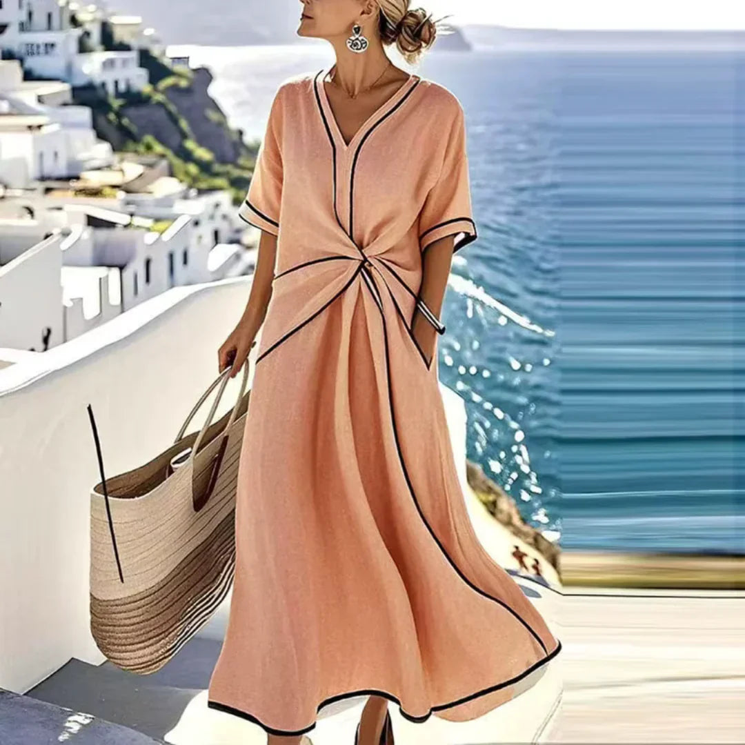 Athena | Vestido Maxi Drapeado