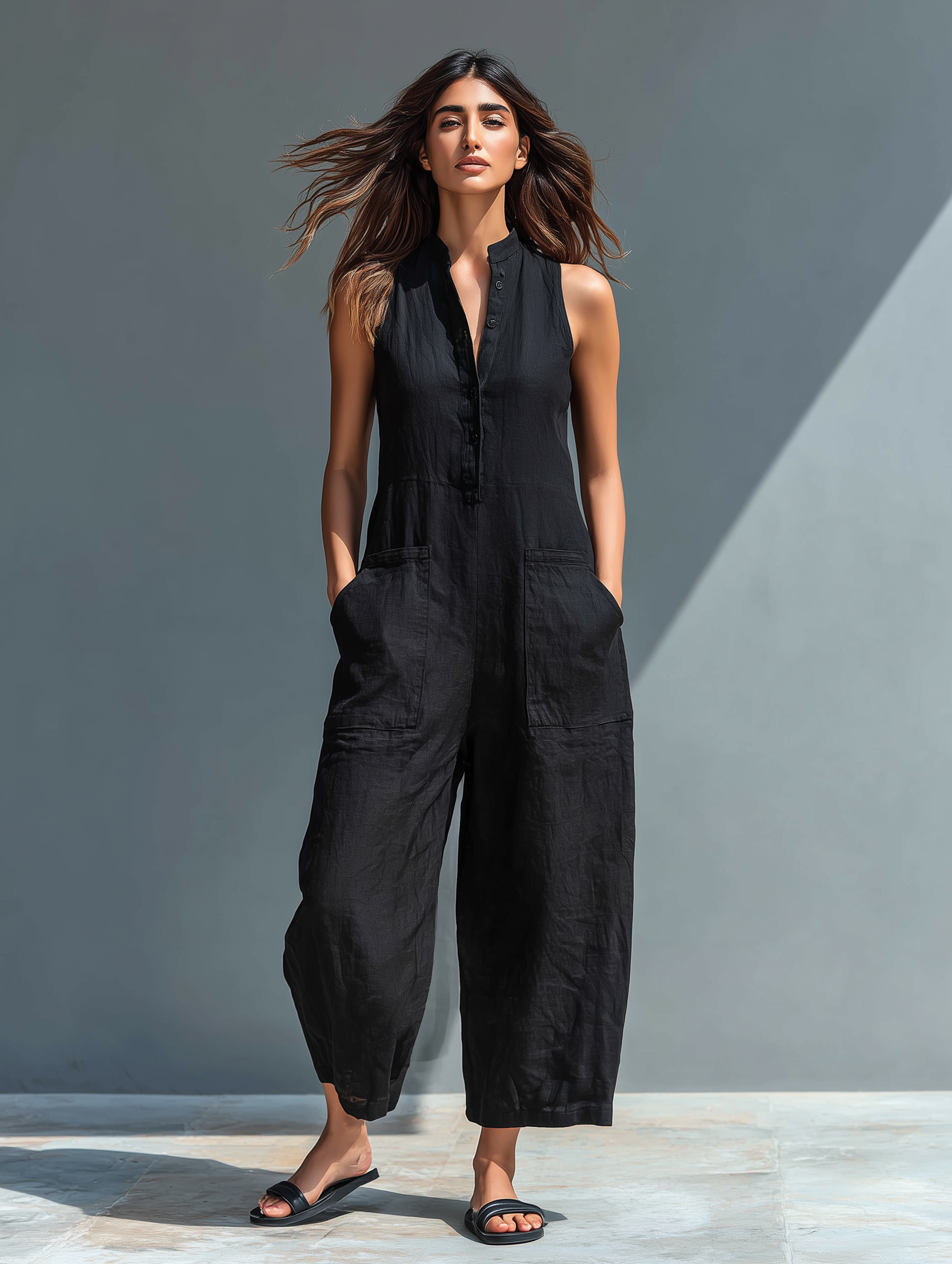 Silvia | Mono Minimalista de Lino