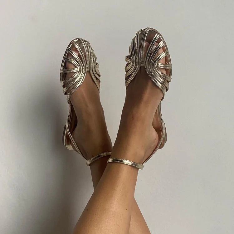 Vittoria | Sandalias Joyero Doradas