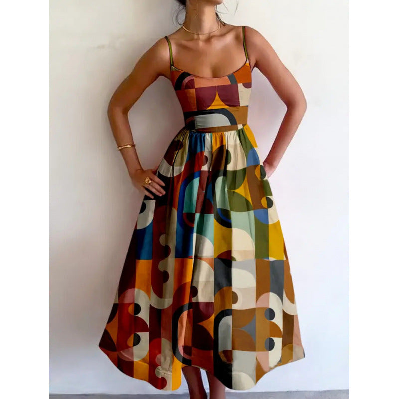 Marcelina | Vestido Midi Geométrico