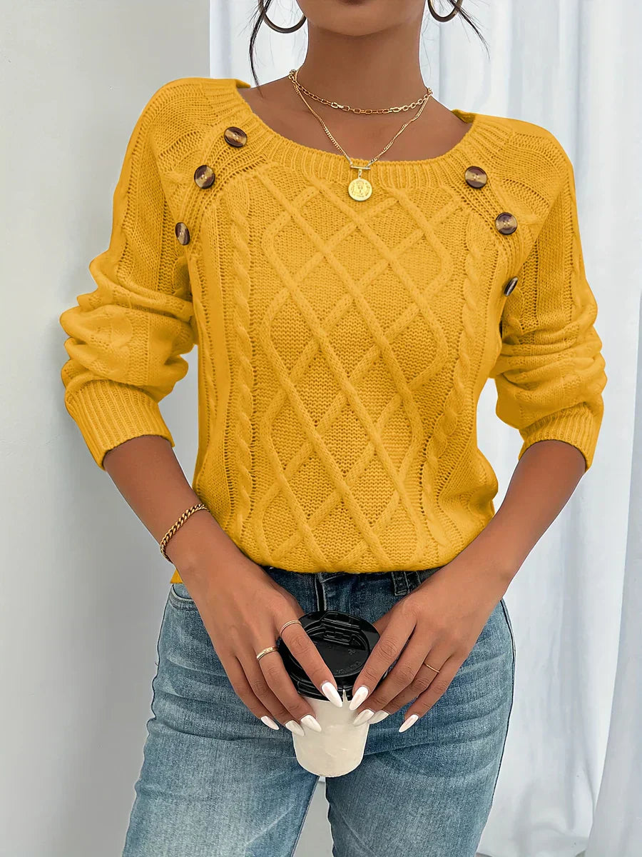 Lotte | Jersey de invierno de cable recto de lujo