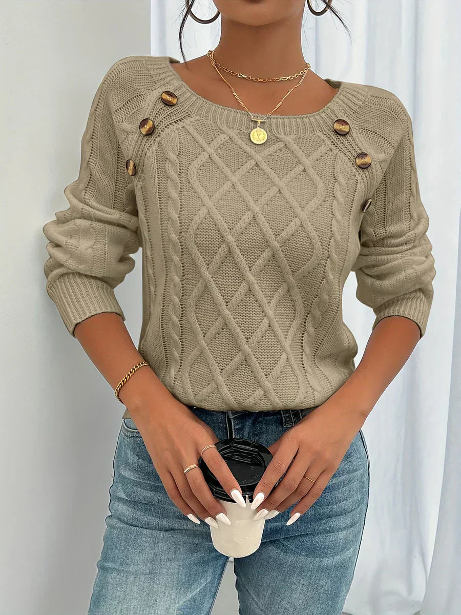 Lotte | Jersey de invierno de cable recto de lujo