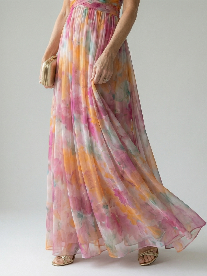 Isel | Vestido maxi cruzado suave