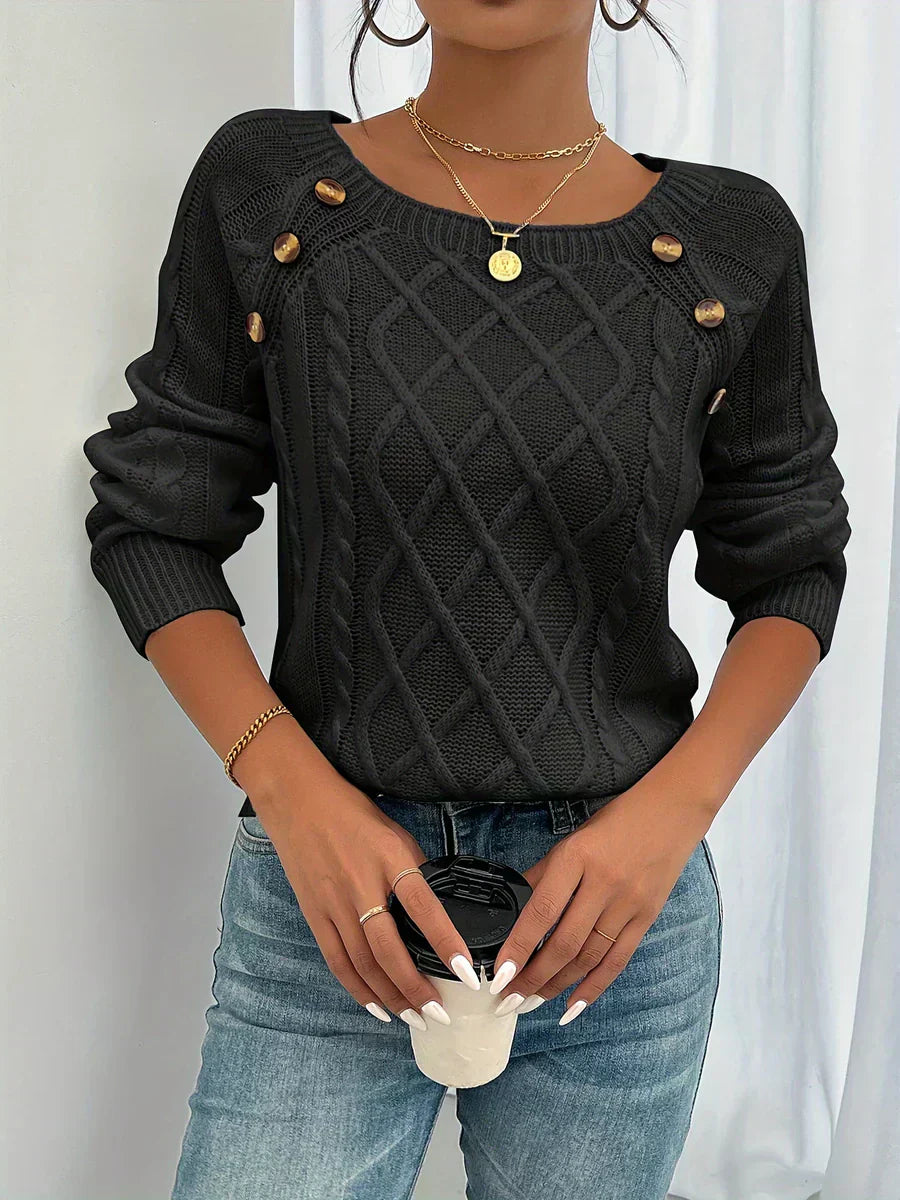 Lotte | Jersey de invierno de cable recto de lujo